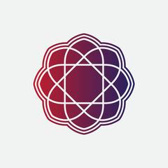Aufkleber - mandala logo element template, suitable for spa, yoga, meditation and spirituality logos with vector eps format.