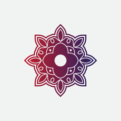 Aufkleber - mandala logo element template, suitable for spa, yoga, meditation and spirituality logos with vector eps format.