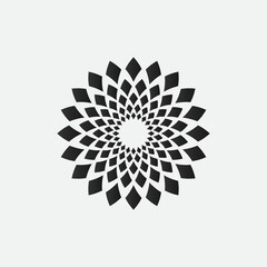 Aufkleber - mandala logo element template, suitable for spa, yoga, meditation and spirituality logos with vector eps format.