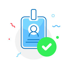 Poster - account has been registered, login success concept illustration flat design vector eps10. modern graphic element for landing page, empty state ui, infographic, icon