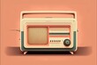 © Deivison - Old radio, 80s and 90s, retro colors, background. Generative AI