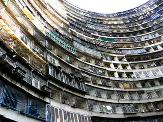 Wall Mural - Taiwan Zuoying Fruit Trade Community (Guǒmào
Hǎijūn Juàncūn) was built in two phases in 1960 and 1963; it was completed in 1965, and the old buildings are densely covered. old building