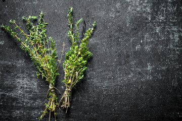 Canvas Print - Fresh herbs. Thyme.