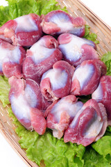 Wall Mural - Raw Chicken gizzards  background 