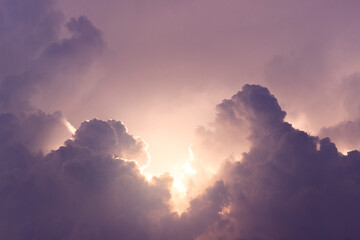 Wall Mural - dark cloud at sunrise