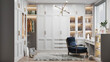 3d rendering modern luxury dressing room interior