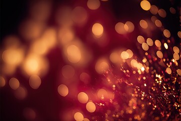 Poster - Heart Shape red bokeh background valentine's day. valentine day. bokeh background. Generative AI