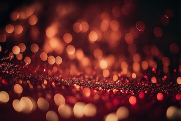 Poster - Heart Shape red bokeh background valentine's day. valentine day. bokeh background. Generative AI