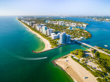 Miami City Skyline In Florida, Usa