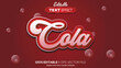 3D editable text effect cola theme
