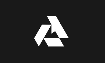 Canvas Print - AR Letter Logo Mountain Shape Monogram Vector Icon Template.