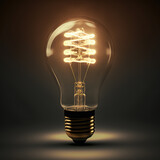 Light bulb featuring a bokeh background, generative AI