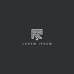 Modern creative unique letter TR RT logo initial based Monogram icon vector.