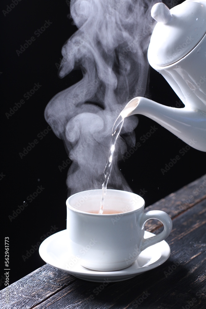 Tea is an aromatic beverage prepared by pouring hot or boiling water ...