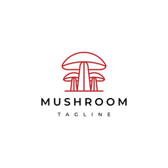 Wall Mural - Mushroom logo icon design template