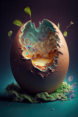 Wall Mural - Abstract Easter Egg