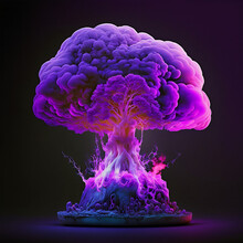Giant Purple Explosion - Abstract Art