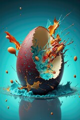 Wall Mural - Abstract Easter Egg