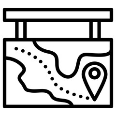 Sticker - maps board icon