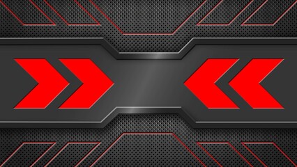 Aufkleber - Abstract futuristic background with modern elements - technology concept can use for web, games, backgrounds, advertising - 3D Illustration