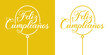 © teracreonte - Celebración de feliz cumpleaños. Logo aislado con texto manuscrito Feliz Cumpleaños en español con silueta de globo de aire lineal