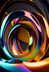 Leinwandbilder - Abstract scene background. Product presentation, mock up. geometric shiny swirl background. Starburst dynamic rings.