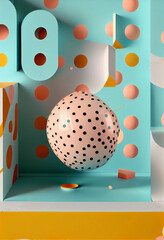Aufkleber - Minimalism retro style concept. Background pattern for design.