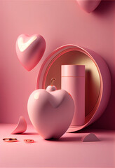 Poster - Minimalism St. Valentine's Day style concept Background. 