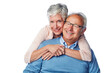 © Grady R/peopleimages.com - Love, portrait and senior couple hug in studio, smile and happy together against a white background. Relax, face and elderly man with woman embrace, holding and enjoy retirement, bond and isolated