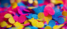 Panorama Colorful Confetti ,Generative AI ART Illustration