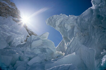 The Khumbu Icefall.