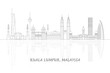 © Stoyan Haytov - Outline Skyline panorama of city of Kuala Lumpur, Malaysia - vector illustration