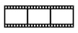 Filmstrip isolated on transparent background. Retro film strip frame