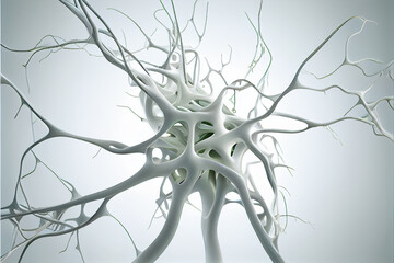 Aufkleber - Artificial Intelligence Futuristic Neurolink Connectors created with Generative Ai
