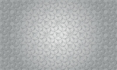 Poster - Seamless 3d Ramadan Islamic pattern in Arabian style Vector illustration