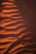 Ripples In Desert Sand Dune, Warm Afternoon Sunlight And Cast Shadows, Natural Atmospheric Landscape Background