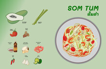 Thai Food Somtum Thai Food  Papaya Salad