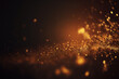 Glittering gold bokeh background. Created with generative ai technology. 