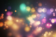 Abstract multicoloured bokeh background. Created using AI generative technology. 
