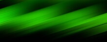 Modern Gradient Abstract Green Black Light Trails Slanted Blurry Parallel Striped Background Banner