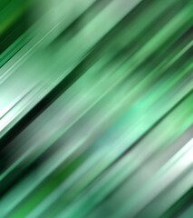 Wall Mural - Abstract gradient green white parallel stripes glossy light trails blurry diagonal lines pattern background