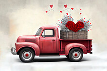 Original Valentine Delivery Truck Printable