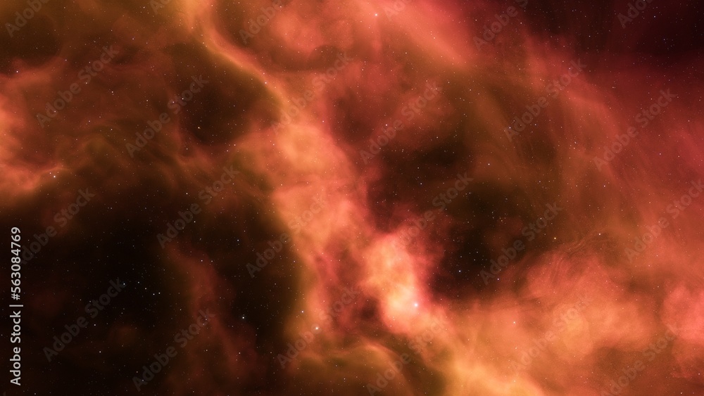 red-violet nebula in outer space, horsehead nebula, unusual colorful nebula in a distant galaxy, red nebula 3d render
