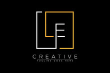 Initial Letter Le, El, E, L Elegant And Luxury Initial With Rectangular Frame Minimal Monogram Logo Design Vector Template