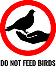 Please Do Not Feed The Birds Vector Sign