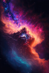 Wall Mural - Cosmic Wonders: The Vibrant and Mysterious Nebulas of Space, Generative AI
