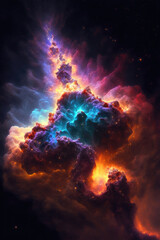 Wall Mural - Cosmic Wonders: The Vibrant and Mysterious Nebulas of Space, Generative AI