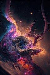 Wall Mural - Cosmic Wonders: The Vibrant and Mysterious Nebulas of Space, Generative AI