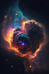 Wall Mural - Cosmic Wonders: The Vibrant and Mysterious Nebulas of Space, Generative AI