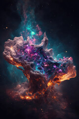 Wall Mural - Cosmic Wonders: The Vibrant and Mysterious Nebulas of Space, Generative AI